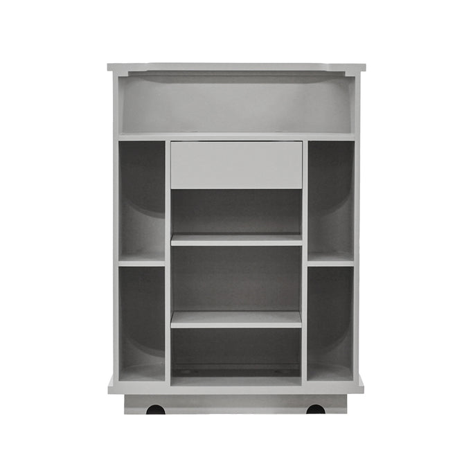 グレイッシュ色おしゃれなレジカウンター【カミラ　800】裏面