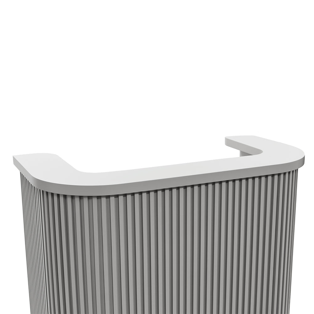 グレイッシュ色おしゃれなレジカウンター【カミラ　800】ディテール