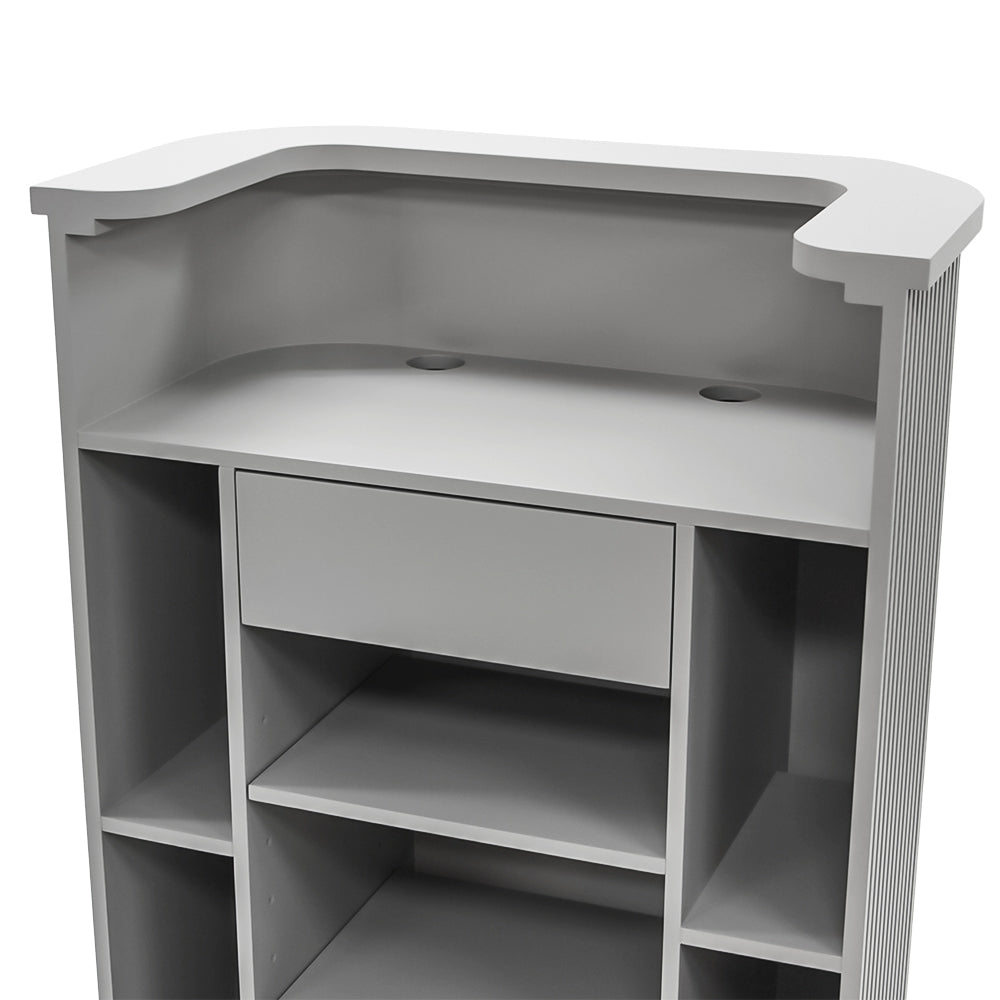 グレイッシュ色おしゃれなレジカウンター【カミラ　800】ディテール