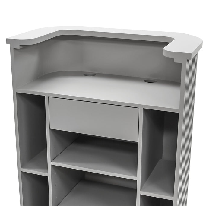 グレイッシュ色おしゃれなレジカウンター【カミラ　800】ディテール