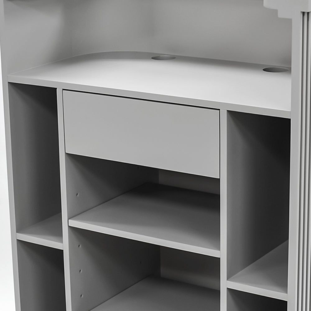 グレイッシュ色おしゃれなレジカウンター【カミラ　800】ディテール