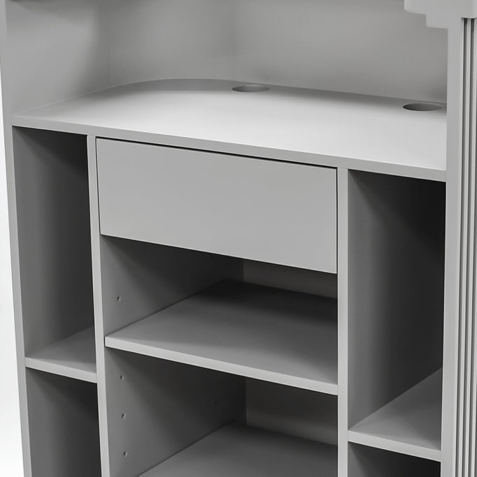 グレイッシュ色おしゃれなレジカウンター【カミラ　800】ディテール