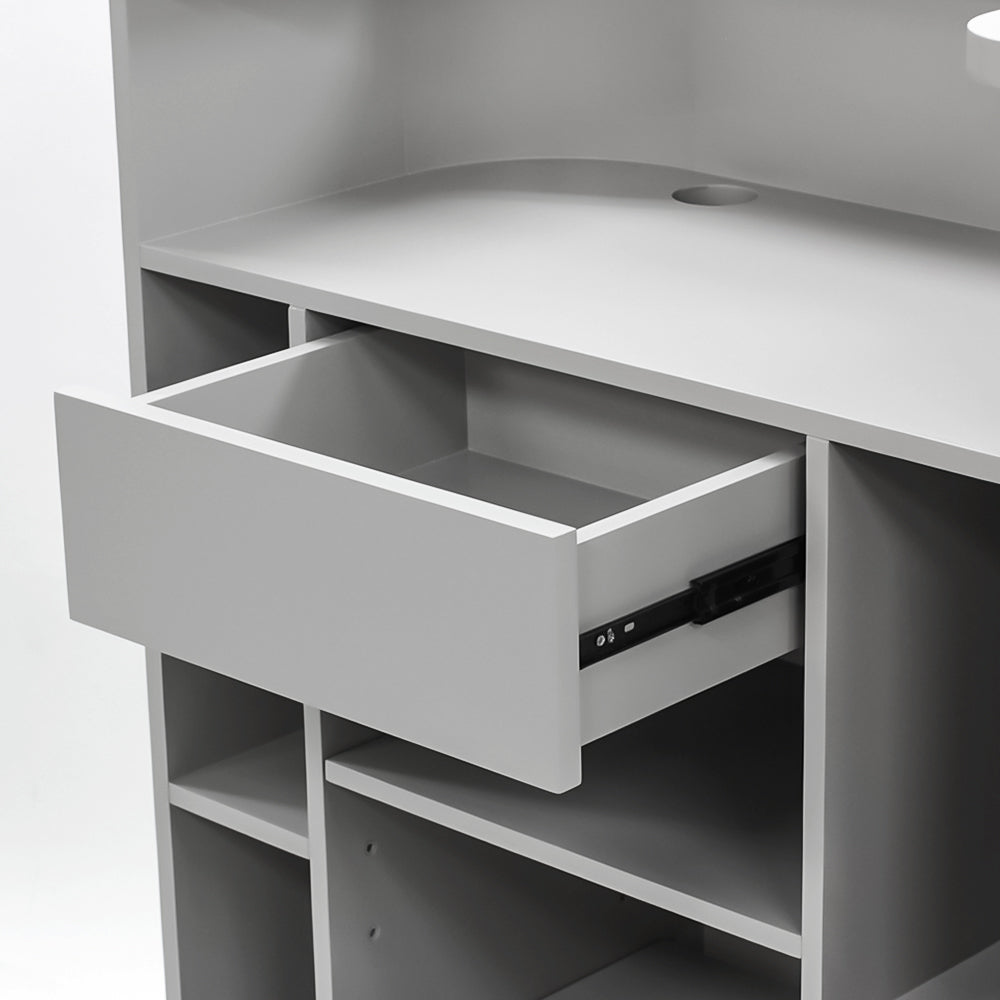 グレイッシュ色おしゃれなレジカウンター【カミラ　800】ディテール