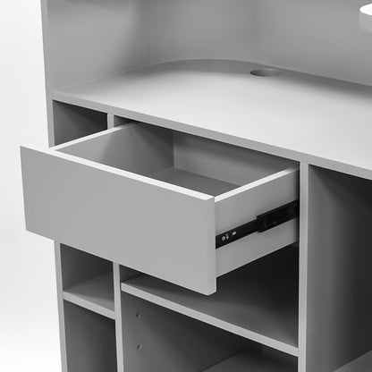 グレイッシュ色おしゃれなレジカウンター【カミラ　800】ディテール