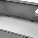 グレイッシュ色おしゃれなレジカウンター【カミラ　800】ディテール