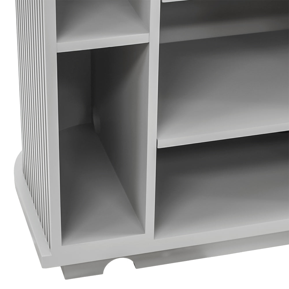 グレイッシュ色おしゃれなレジカウンター【カミラ　800】ディテール