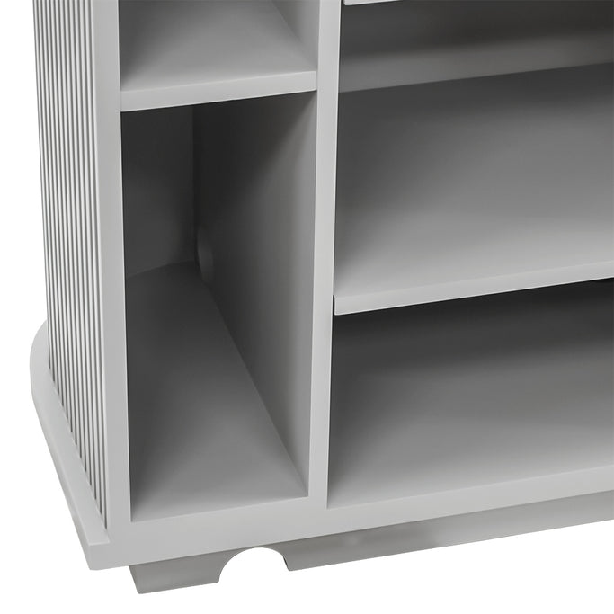 グレイッシュ色おしゃれなレジカウンター【カミラ　800】ディテール