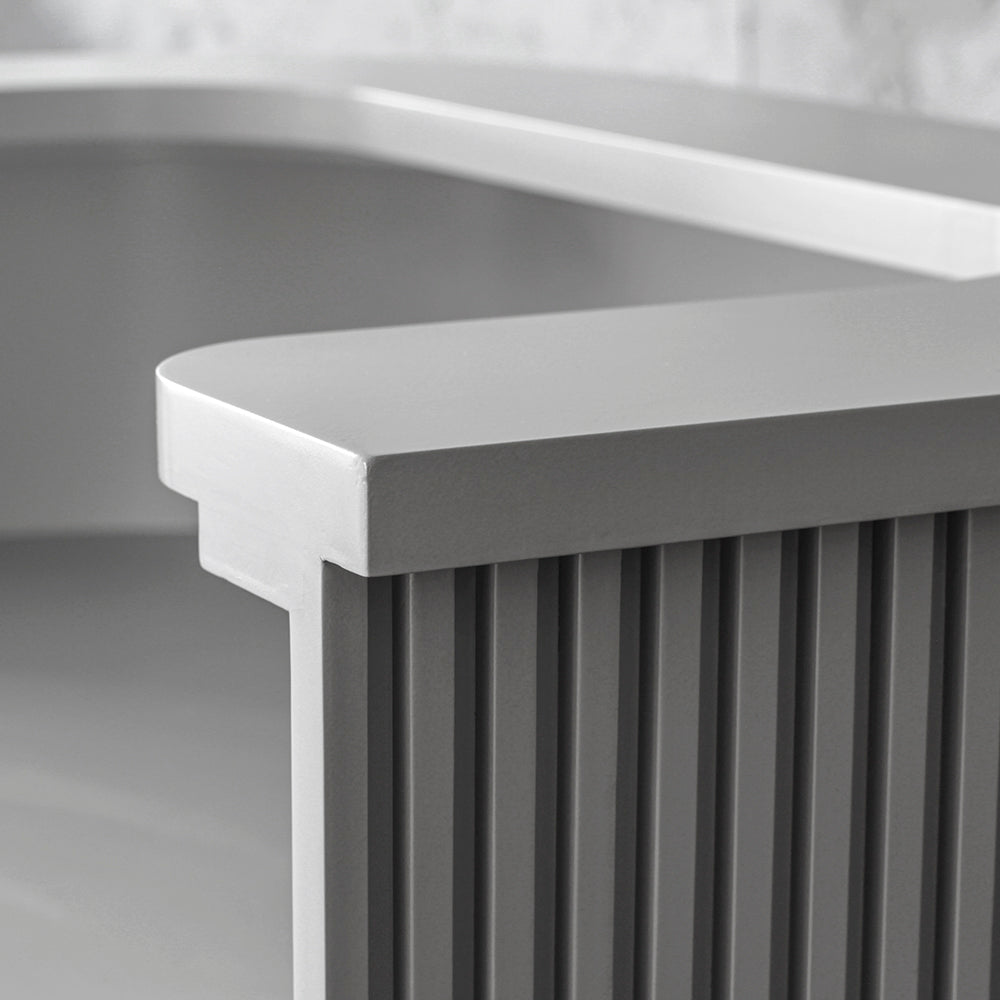 グレイッシュ色おしゃれなレジカウンター【カミラ 1000】ディテール