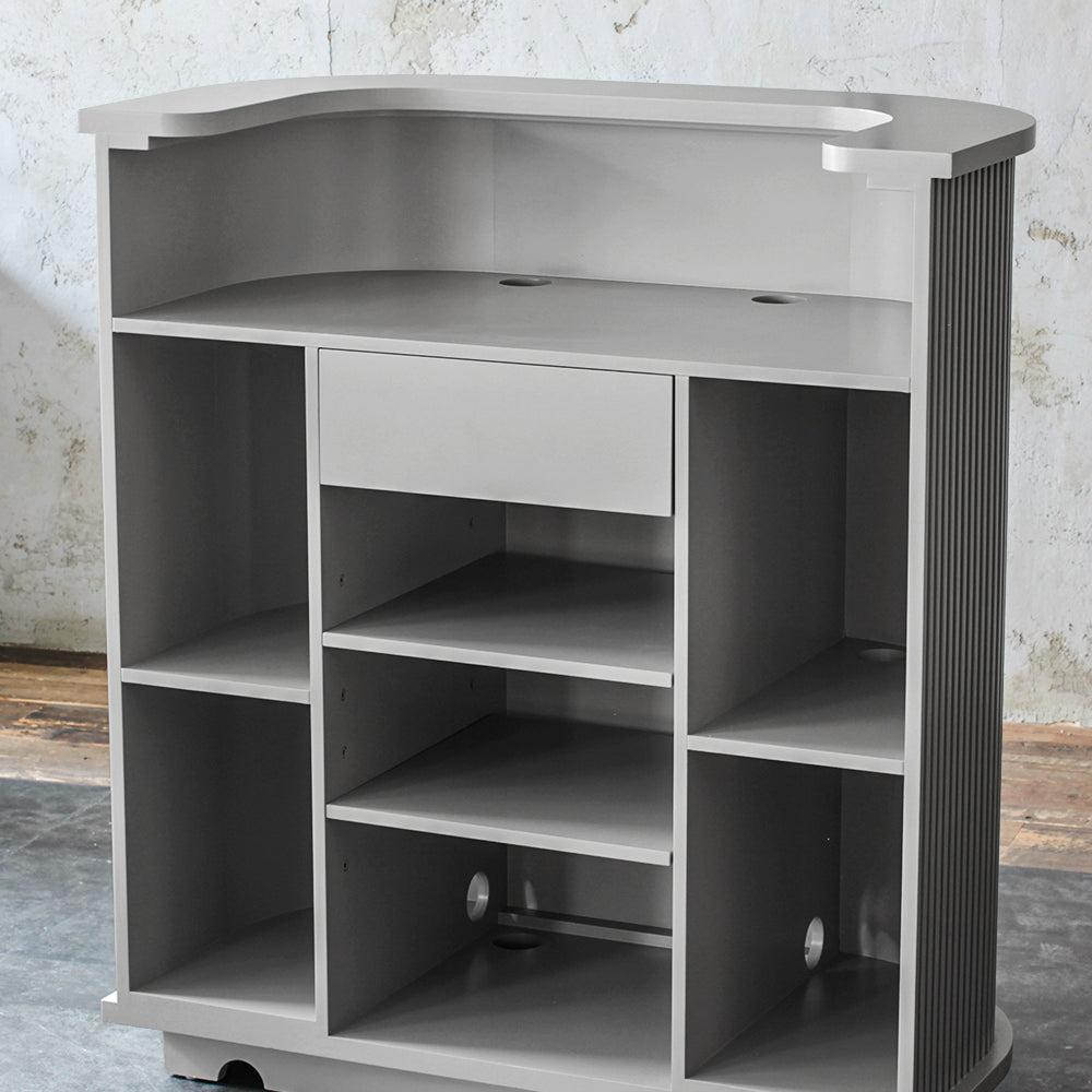 グレイッシュ色おしゃれなレジカウンター【カミラ 1000】ディテール