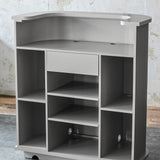 グレイッシュ色おしゃれなレジカウンター【カミラ 1000】ディテール