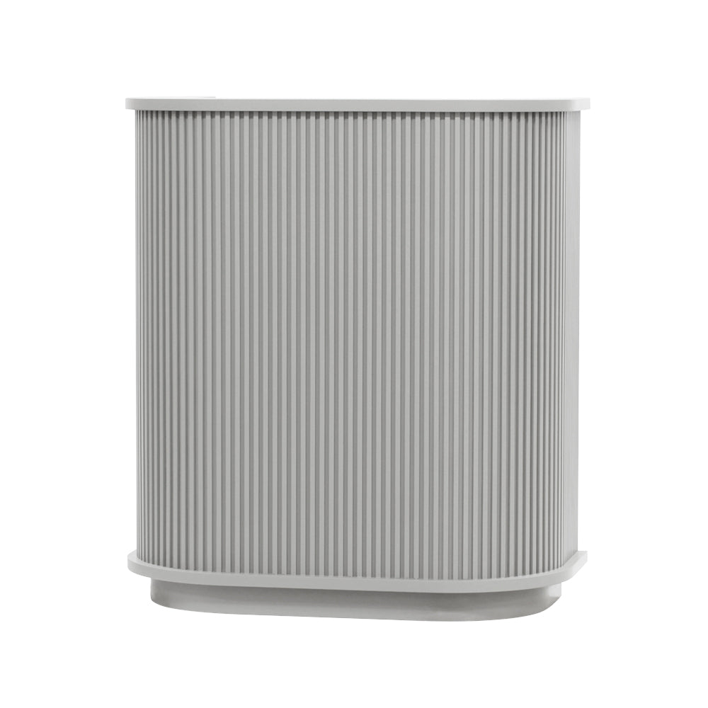 グレイッシュ色おしゃれなレジカウンター【カミラ 1000】斜め