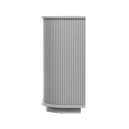 グレイッシュ色おしゃれなレジカウンター【カミラ 1000】横面