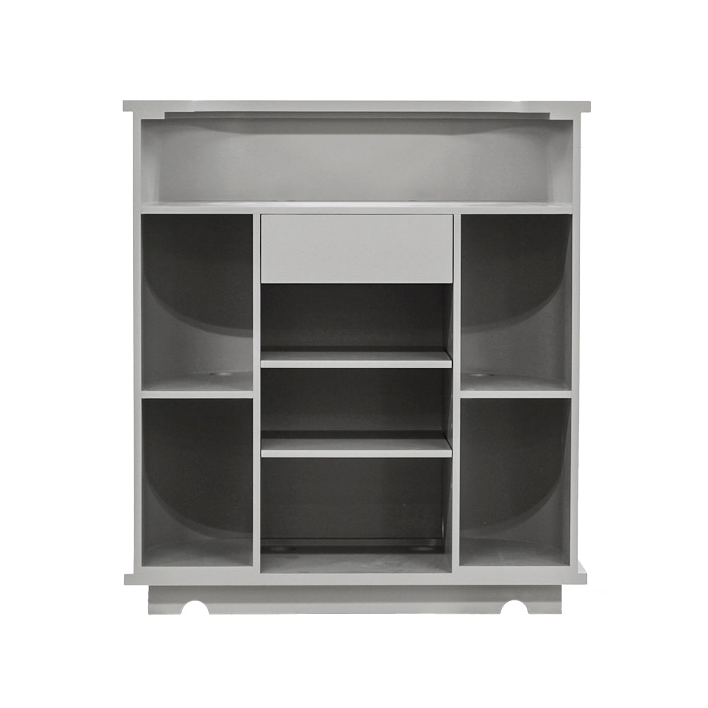 グレイッシュ色おしゃれなレジカウンター【カミラ 1000】裏面