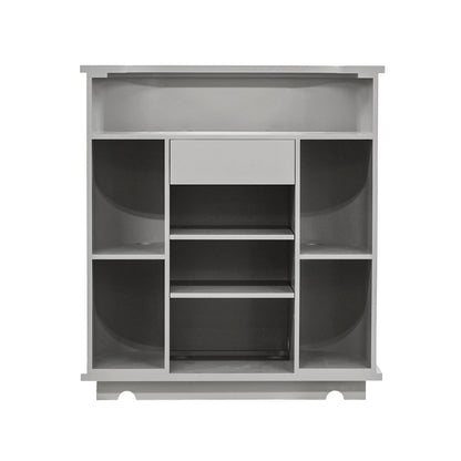 グレイッシュ色おしゃれなレジカウンター【カミラ 1000】裏面