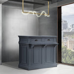 サロン受付にあるグレー色レジカウンター