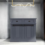 サロン受付にあるグレー色レジカウンター