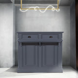 サロン受付にあるグレー色レジカウンター