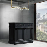 サロンにある黒色レジカウンター