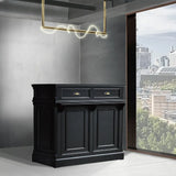 サロンにある黒色レジカウンター