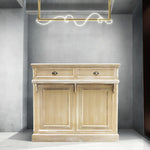 部屋にあるシャビーウッド色レジカウンター