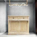 部屋にあるシャビーウッド色レジカウンター