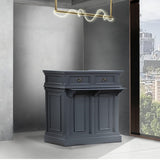 サロンにあるグレー色レジカウンター