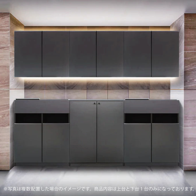 ストック型キャビネット：上下】美容室・ヘアーサロンのシェルフ