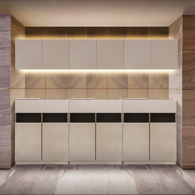 フラットシャンプー キャビネット 組立式【SET】450mm BGA