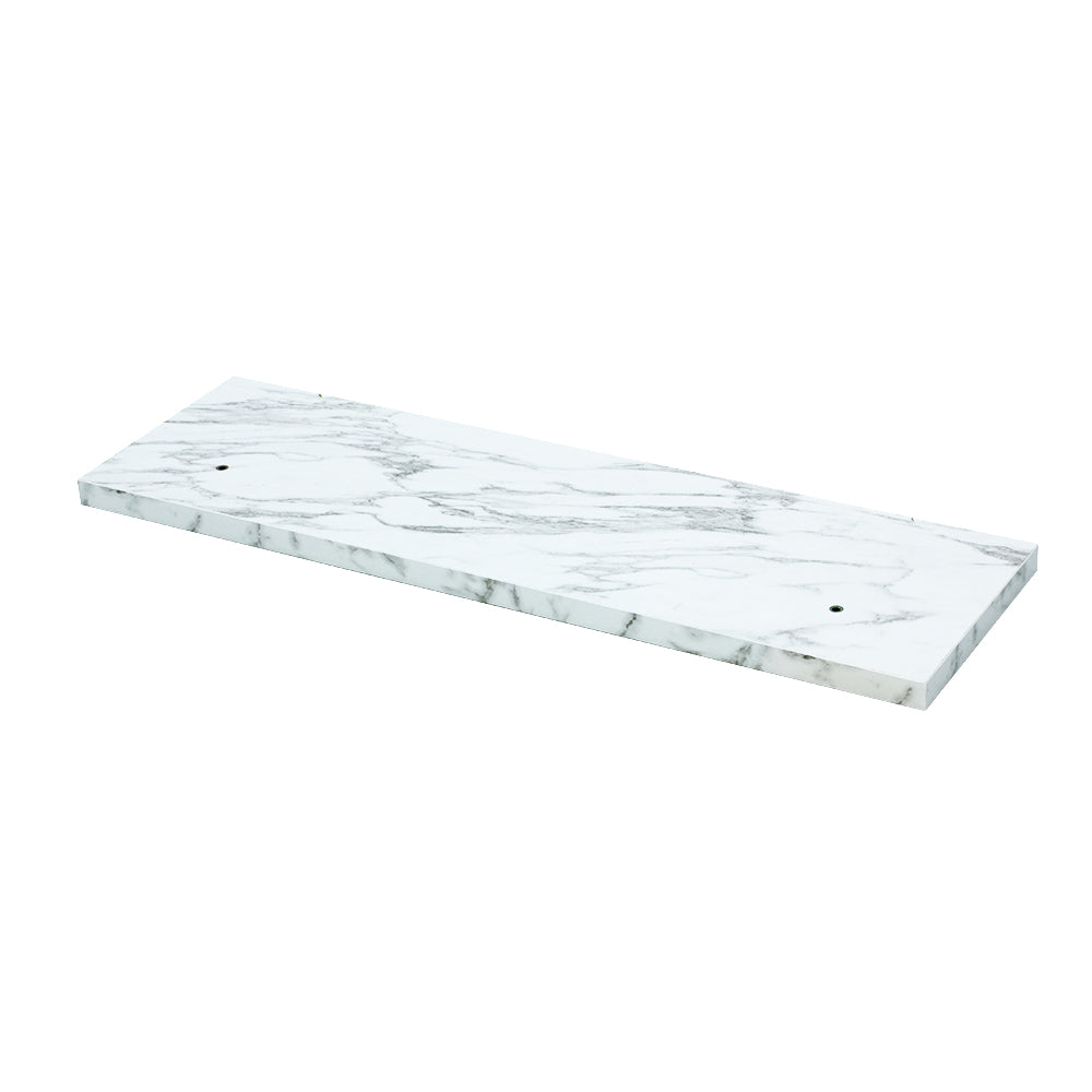 美容室 セット面になるストーンカラーウォールシェルフ裏面