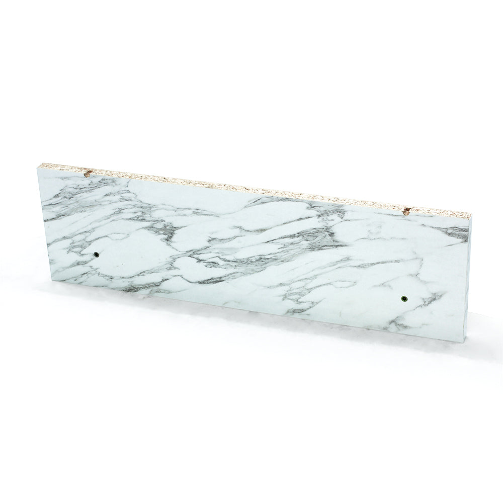 美容室 セット面になるストーンカラーウォールシェルフ　横面