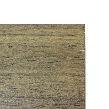 美容室 セット面になるブラウンカラーウォールシェルフ　ディテール