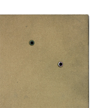 美容室 セット面になるブラウンカラーウォールシェルフ　ディテール