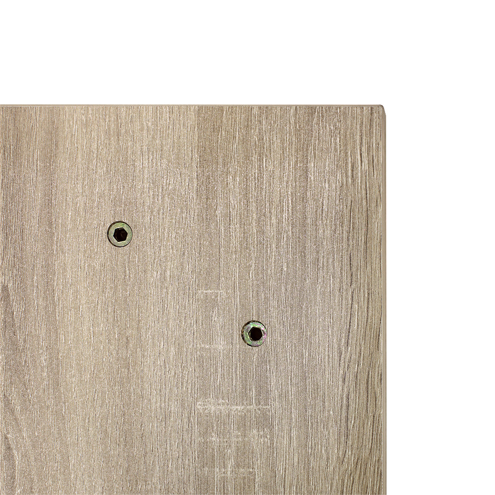 美容室 セット面になるナチュラルウッドカラーウォールシェルフ　ディテール