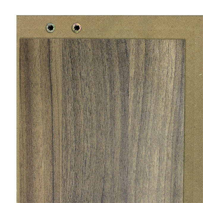 美容室 セット面になるブラウンカラーウォールシェルフ　ディテール