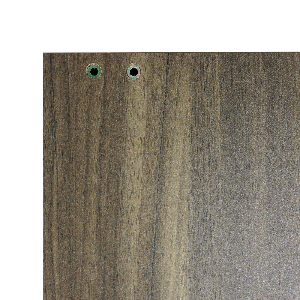 美容室 セット面になるブラウンカラーウォールシェルフ　ディテール