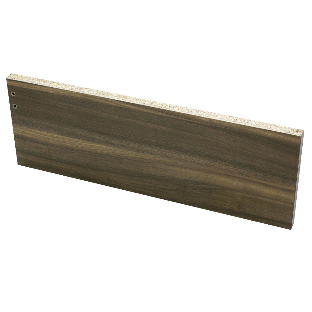 美容室 セット面になるブラウンカラーウォールシェルフ　横面