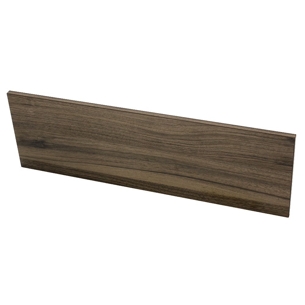 美容室 セット面になるダークブラウンカラーウォールシェルフ　横面