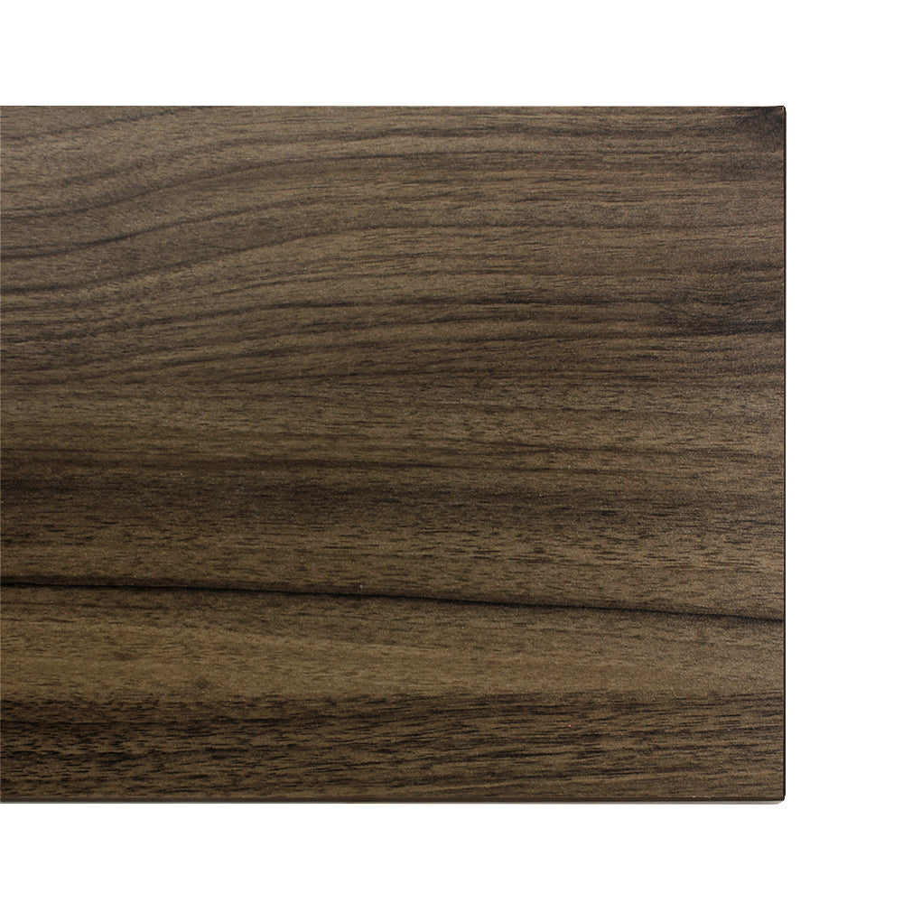 美容室 セット面になるダークブラウンカラーウォールシェルフ　ディテール