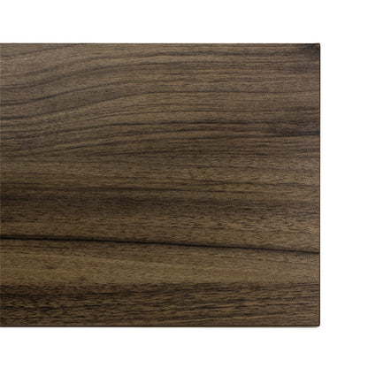 美容室 セット面になるダークブラウンカラーウォールシェルフ　ディテール