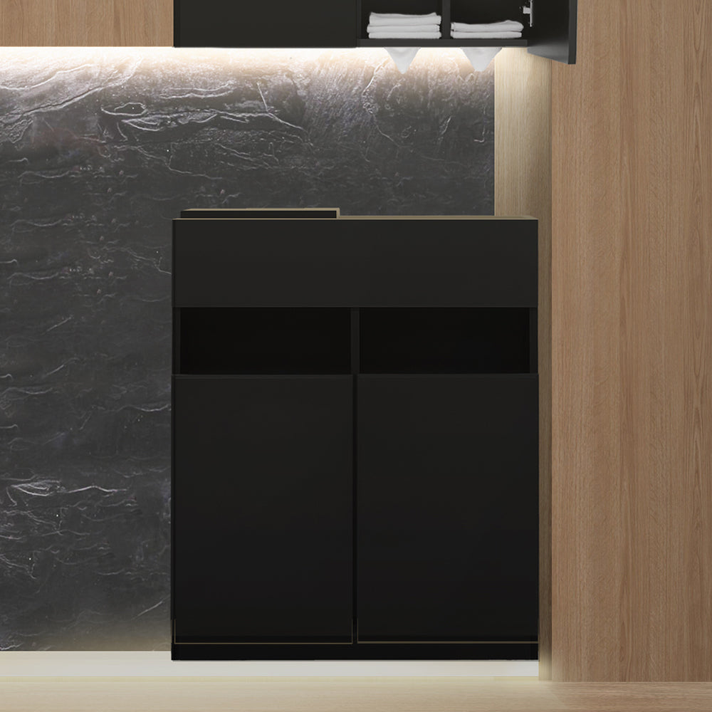 フラットシャンプーキャビネット《カラー：ブラック》 – mateli