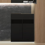 おしゃれな美容室にあるブラックカラーシャンプーキャビネット【下台】