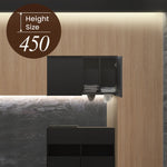 フラットシャンプーキャビネット  BK【上台】扉2枚  幅810・高さ450