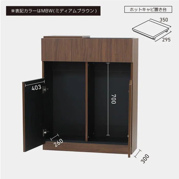 シャンプーキャビネット ダブルH690 MBW 下台