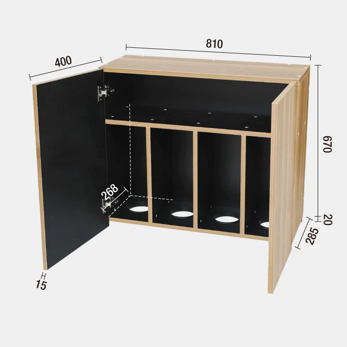 シャンプーキャビネット ダブルH690 NAW 上下セット