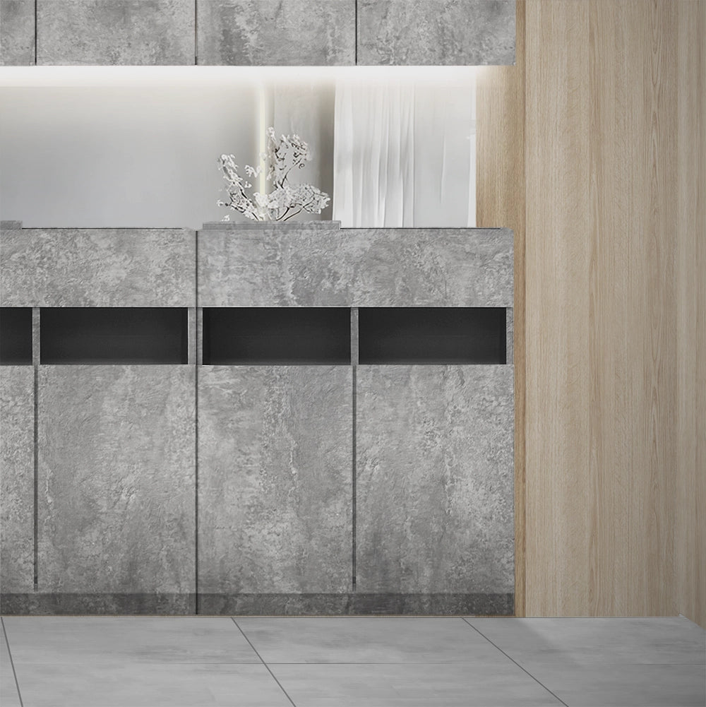 おしゃれな美容室にあるモルタルカラーのシャンプーキャビネット【下台】