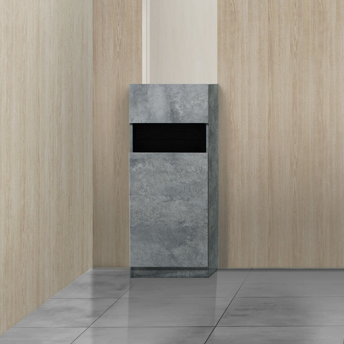 モルタル色シングル扉のシャンプーキャビネット【下台】