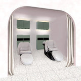 フラットシャンプー キャビネット 組立式【上下SET】扉2枚　高さ450　幅810　ASG