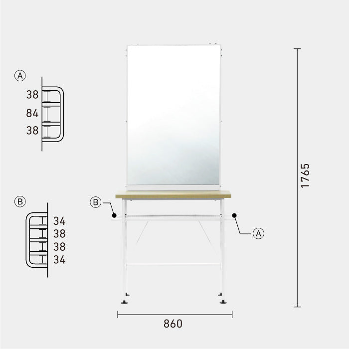 ベージュ×ベージュ×ナチュラルウッド