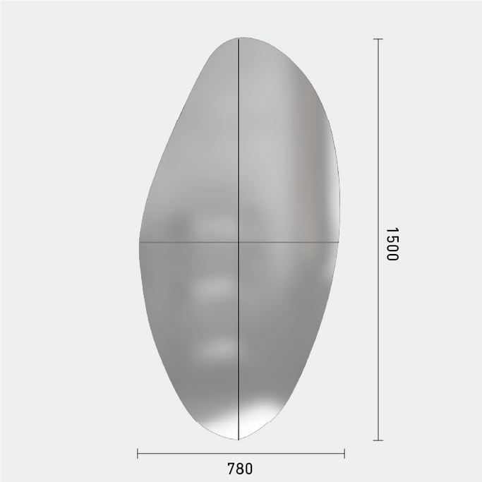 ウォールアートミラーのサイズ表