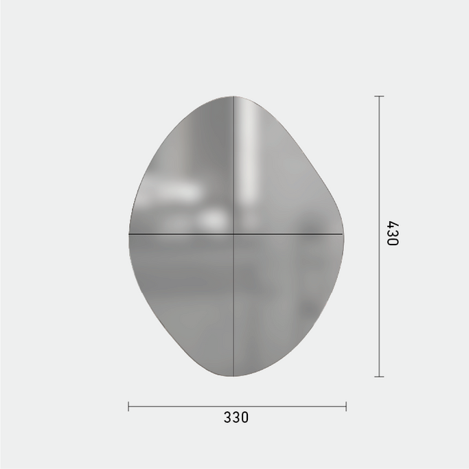 ウォールアートミラーのサイズ表